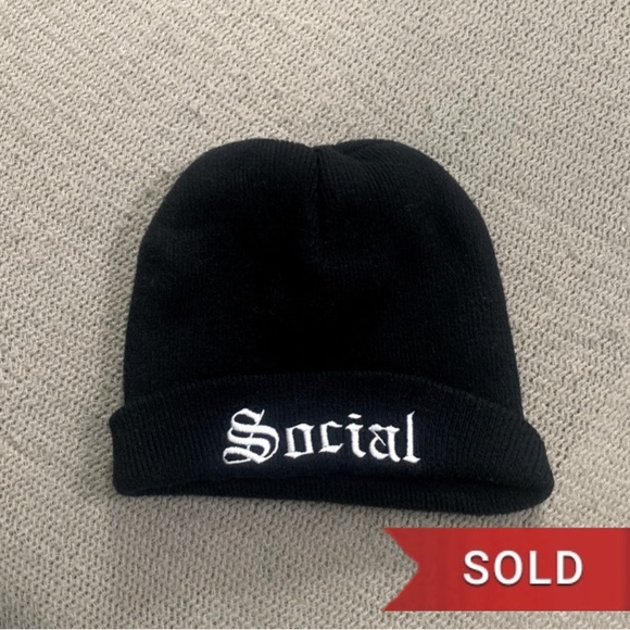 Hot Topic Accessories - Social Embroidered Beanie Hat